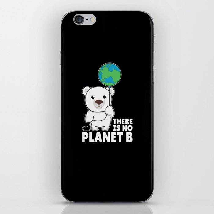 Polar Bear With Earth Climate There Is no Planet B iPhone Skin