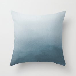 Behr Blueprint Blue S470-5 Abstract Watercolor Ombre Blend - Gradient Throw Pillow