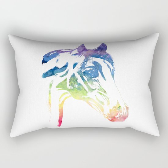 Rainbow Horse Rectangular Pillow