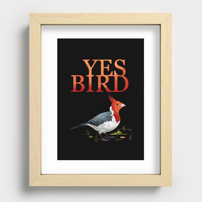 Yes Bird Recessed Framed Print