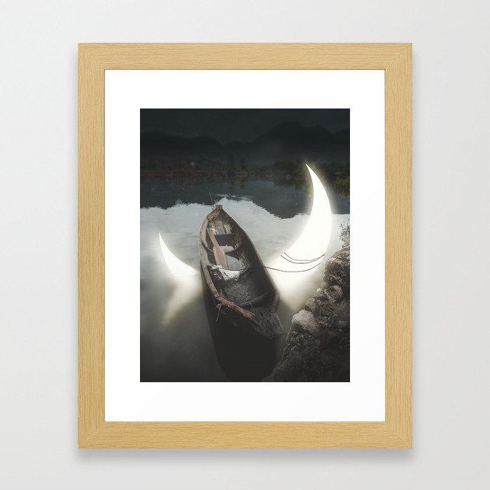 Water Moon Framed Art Print