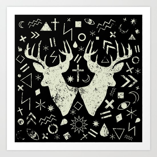 Punk pattern Art Print