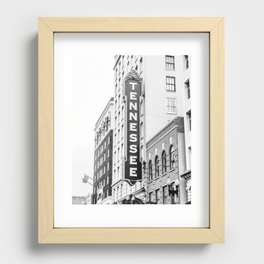 Tennessee Sign No. 2 in B&W Recessed Framed Print