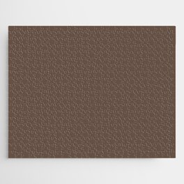 Dark Brown Solid Color Pairs Pantone Cocoa Brown 18-1222 TCX Shades of Brown Hues Jigsaw Puzzle
