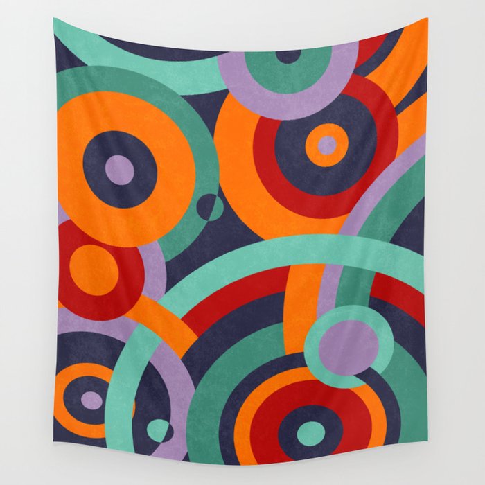 Colorful circles II Wall Tapestry
