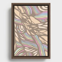 Abstract Rainbow Framed Canvas