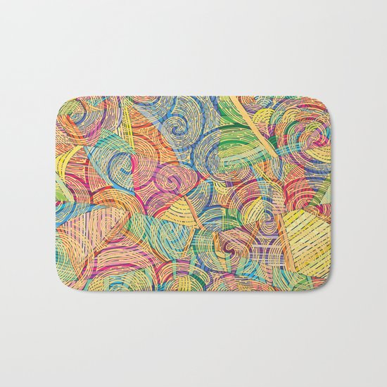 Colorful pattern (a little geometry) Bath Mat