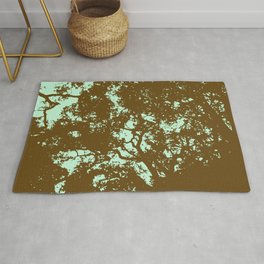 Mint and Brown Forest Rug
