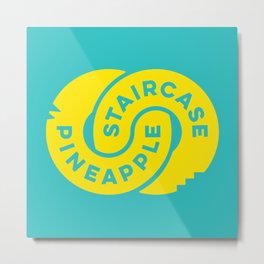 PineappleStaircase | Official Logocolor 2015 in Turquoise/Yellow Metal Print