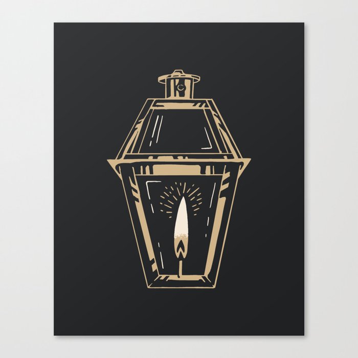Gold Gas Lantern Canvas Print