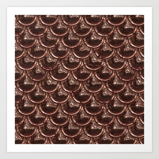 Precious copper scales Art Print