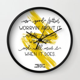 What’s comin’ will come.. Hagrid | J.K Rowling quote Wall Clock