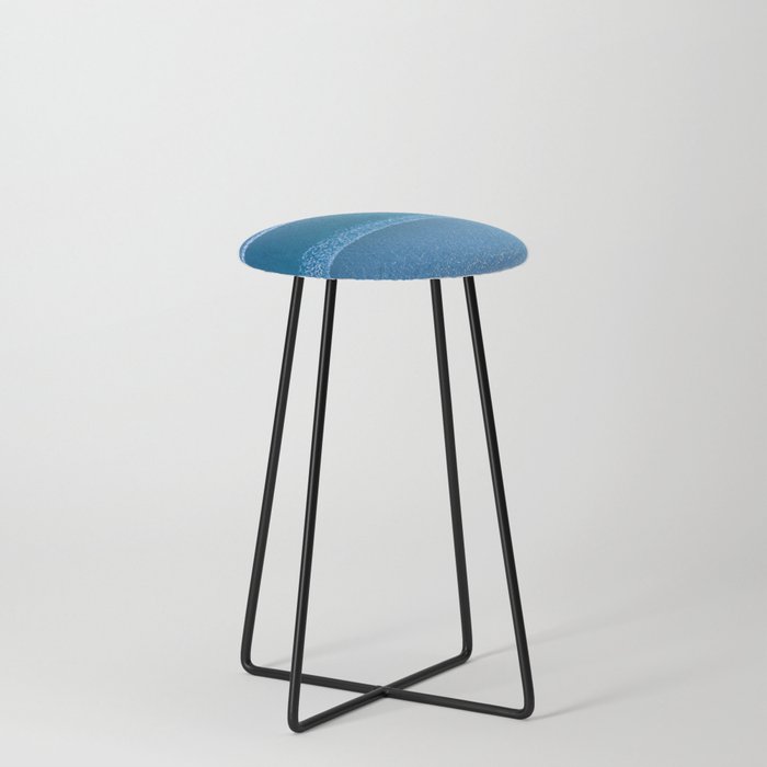 Light Blue Calm Ocean Counter Stool