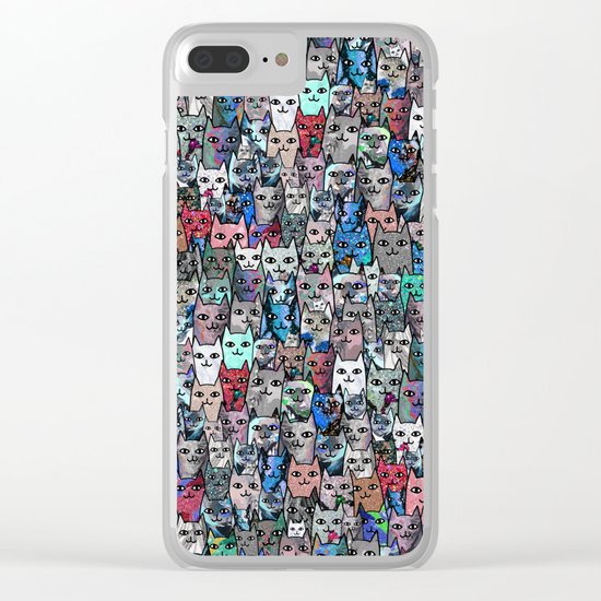 Gemstone Cats RGB Clear iPhone Case