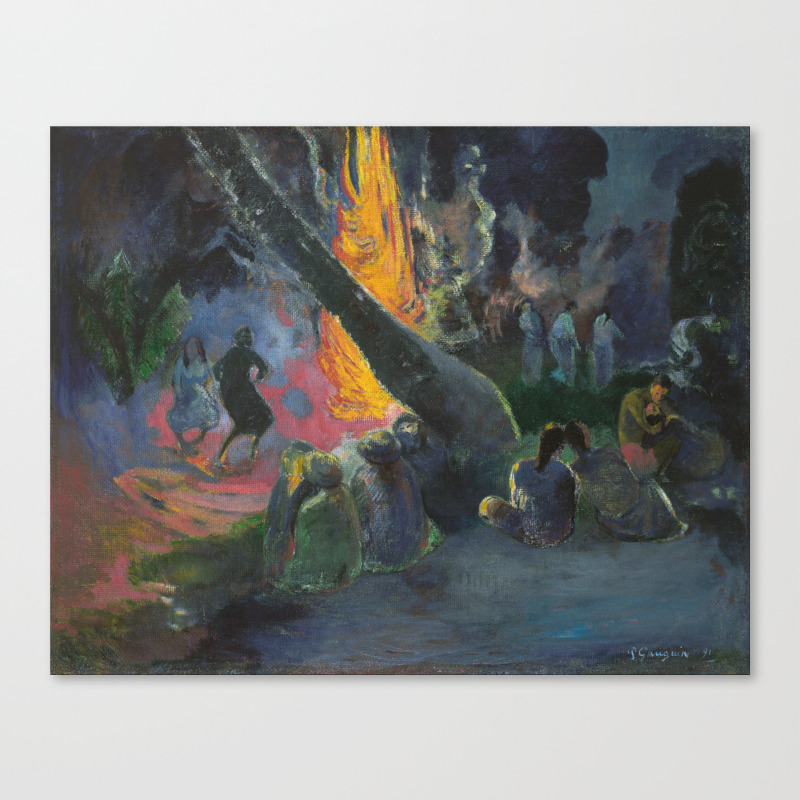 Upa Upa The Fire Dance By Paul Gauguin Canvas Print By