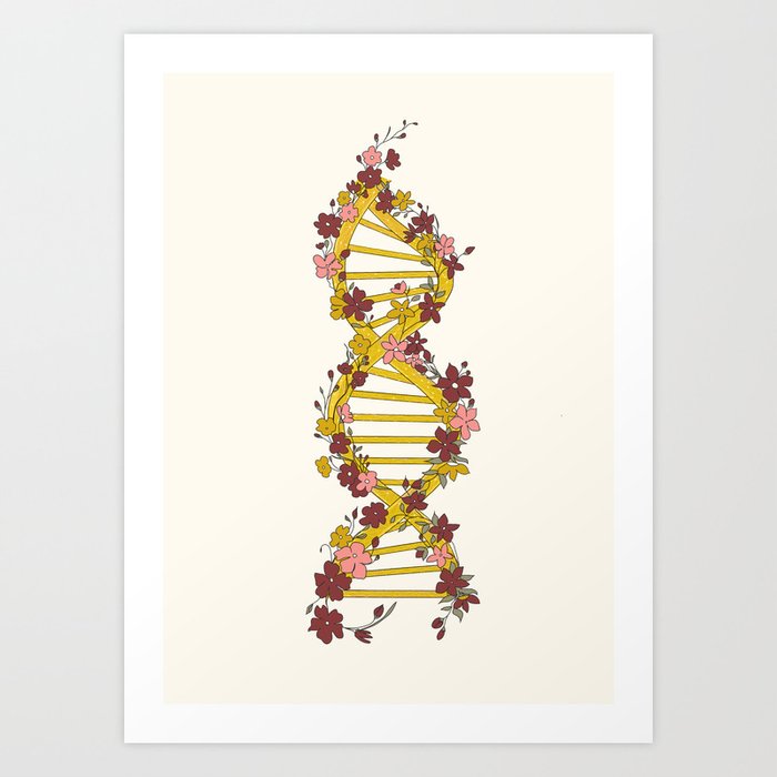 Floral DNA Art Print