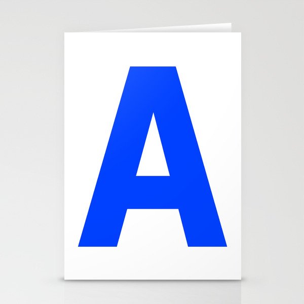 Letter A (Blue & White) Stationery Cards