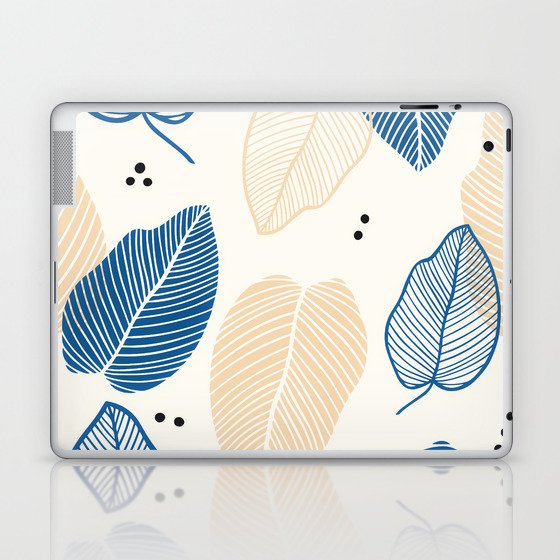 Leaves - Mid Century Pattern Laptop & iPad Skin