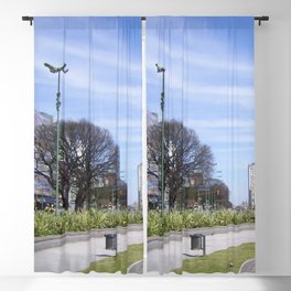 Argentina Photography - Side Walk Under The Blue Sky In Buenos Aires Blackout Curtain