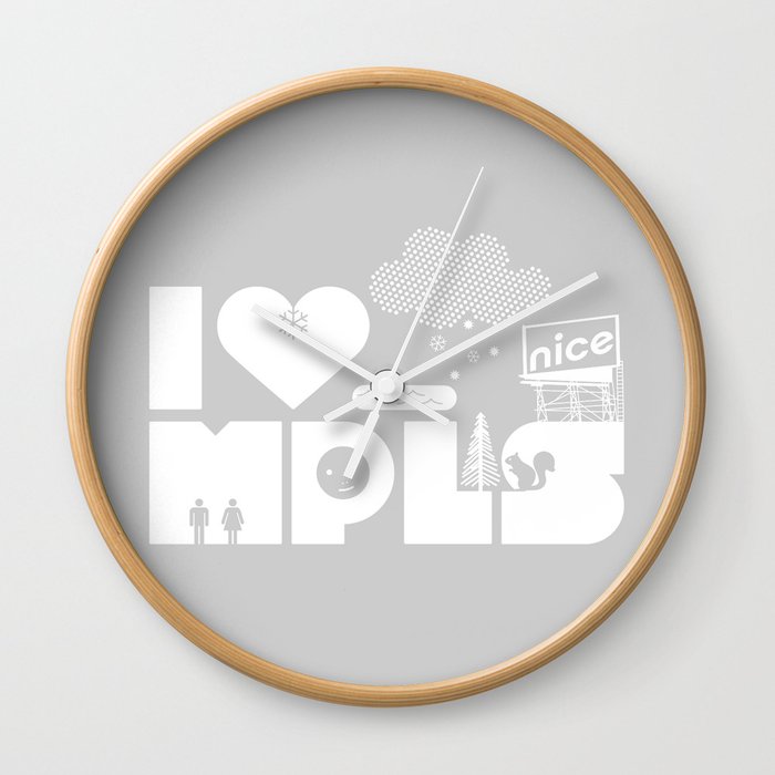 I Heart MPLS Wall Clock