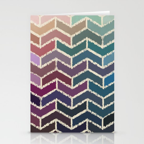 Chevron iKat Stationery Cards