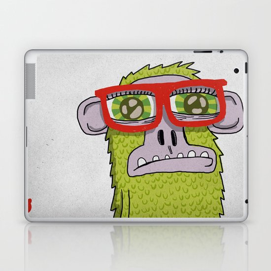 005_monkey glasses Laptop & iPad Skin