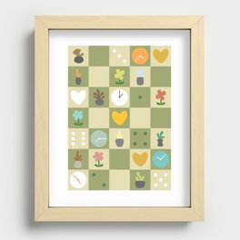 Color object checkerboard collection 23 Recessed Framed Print