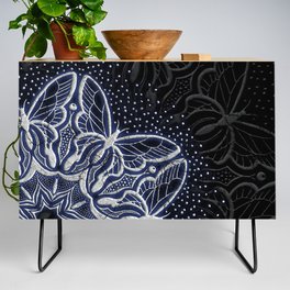 Butterflies - Distressed Shaded Mandala Credenza