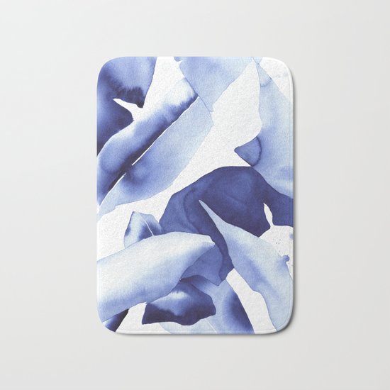 Royal Blue Palms no.1 Bath Mat