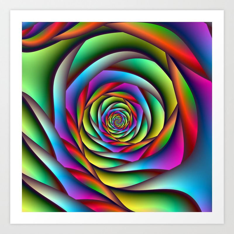 Rainbow Spiral Art Print By Colinforrest Society6
