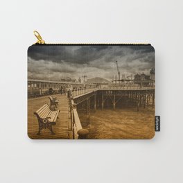 Brighton Grand Boardwalk Carry-All Pouch | Traditional, Helterskelter, Splittoned, British, Boardwalk, Seaside, English, Moody, Bench, Cloudy 