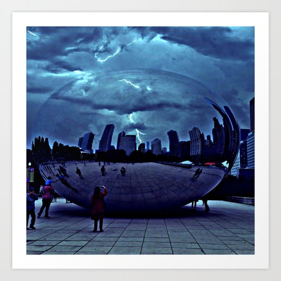 WHEN LIGHTNING STRIKES Art Print