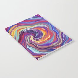 Where is my Mind? Notebook | Swirl, Painting, Illustration, Colourful, Soul, Flow, Free, Psychedelic, Spiral, Red 