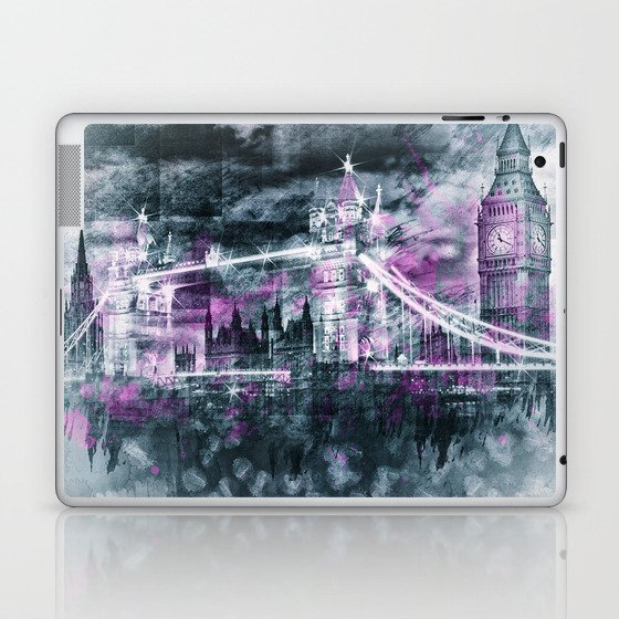 Modern-Art LONDON Tower Bridge & Big Ben Composing Laptop & iPad Skin
