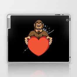 Adorable Bigfoot Sasquatch Monster Valentines Day Laptop Skin