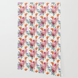  Major Mitchell Pink Cockatoo Protea Pattern - Spring Palette Wallpaper