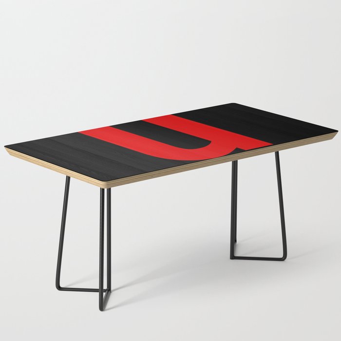 letter U (Red & Black) Coffee Table