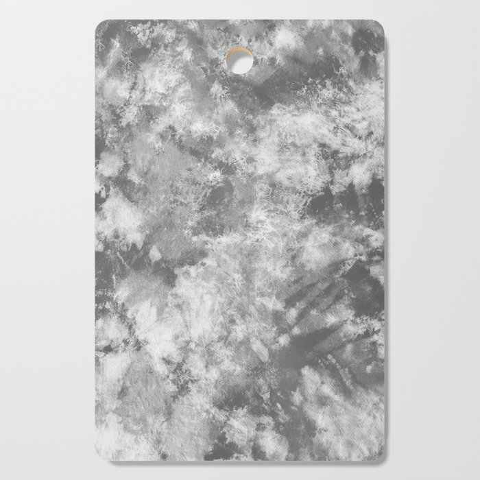 Grey Tie Dye Abstract Pattern Cutting Board