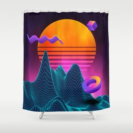 Neon sunrise #1 Shower Curtain