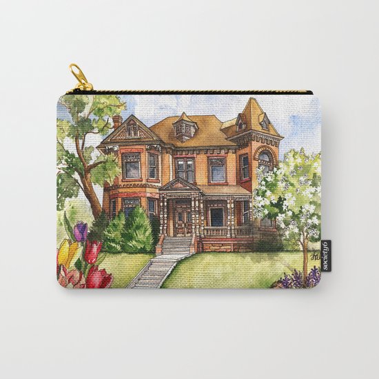 Victorian Mansion in the Spring Carry-All Pouch
