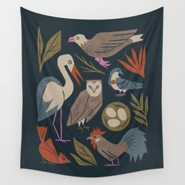 Bird Friends Wall Tapestry