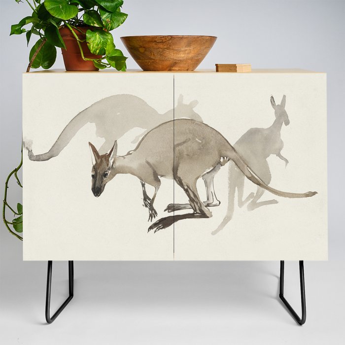 Kangaroo illustration Credenza
