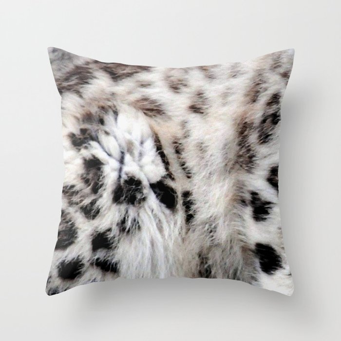 Snow Leopard Throw Pillow