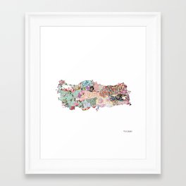 Turquey map Framed Art Print | Illustration, Graphic Design, Painting, Abstract 