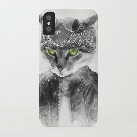 Biker Cat iPhone Case