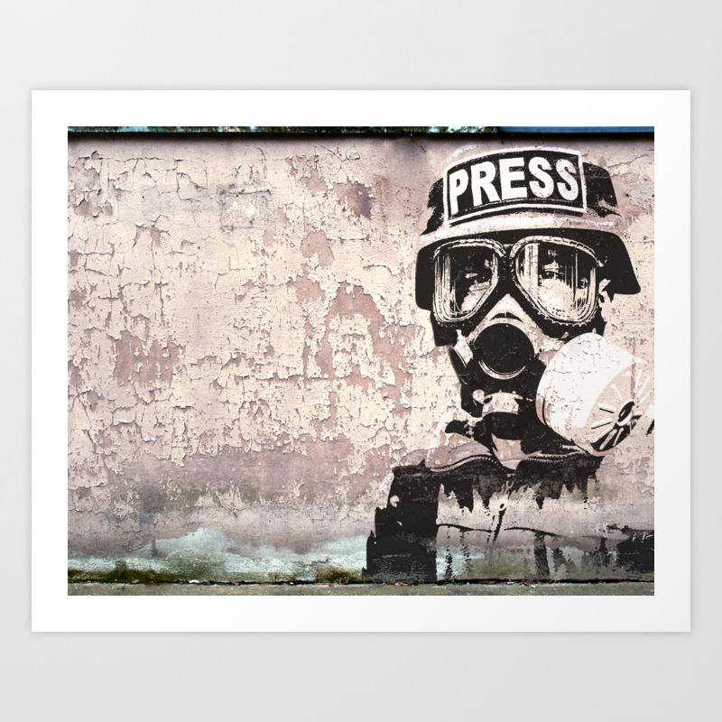Spray Paint Press Gas Mask Art Print By Mathiasart4 Society6