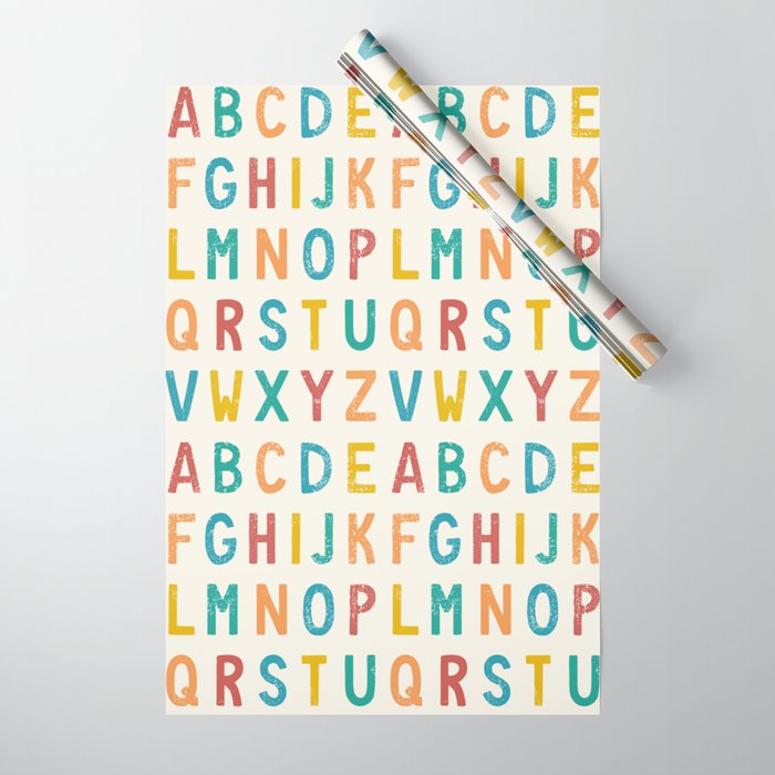 Vintage Alphabet ABCs Wrapping Paper
