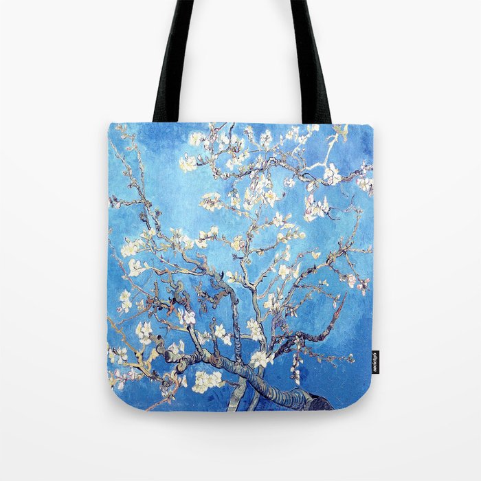 Vincent Van Gogh Almond Blossoms. Sky Blue Tote Bag