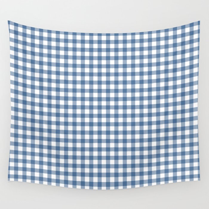 Gingham - Classic Blue Wall Tapestry