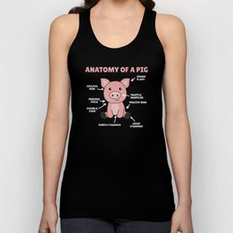 Funny Explanation Of A Pig's Anatomy Unisex Tank Top